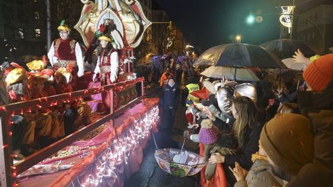 Cabalgata de los Reyes Magos por Ferrol.