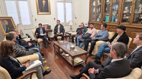 Reuni�n de la�Xunta de Persoal celebrada este martes en el Ayuntamiento.