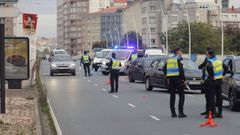 Imagen de archivo de un control de alcoholemia de la Polic�a Local de A Coru�a