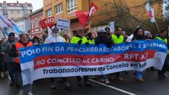 Manifestaci�n celebrada en enero por las calles de la localidad