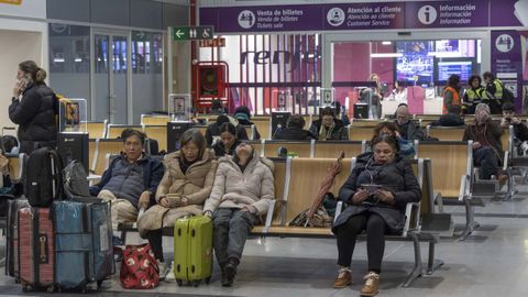Imagen de la estaci�n de tren de Santiago, el lunes pasado.