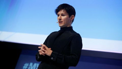 Foto de archivo del fundador de Telegram Pavel Durov durante una conferencia en Barcelona.