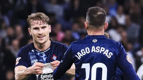 Carl Starfelt y Iago Aspas son dos de las bajas del Celta para la visita al Valencia en Mestalla.