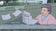 Mural de Emilia Pardo Baz�n nun centro educativo da �rea coru�esa.