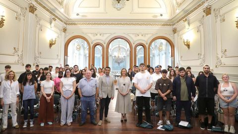 Alumnos que participan en el proyecto Erasmus+ de la Diputación de Pontevedra, el pasado julio