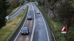 Tramo de la N-120 entre Ourense y Os Peares donde no se puede adelantar y que sirve de conexin con Valdeorras