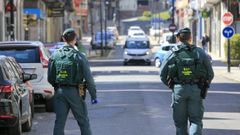 Controles en Sarria durante el estado de alarma declarado por el coronavirus en toda Espa�a
