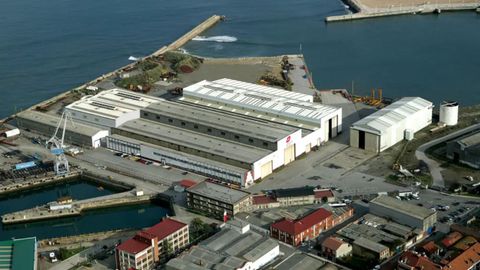 Imagen a�rea de��El Taller�n� de Duro Felguera adquirido por Indra