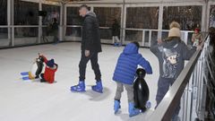 La pista de hielo de la plaza de Espa�a es una de las opciones de O Bosque dos Xogos en Pontevedra