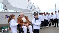 Ramiro Carregal estuvo arropado por integrantes de la escuela de vela de diversas edades.