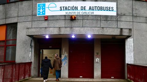 Huelga de autobuses en Ferrol.