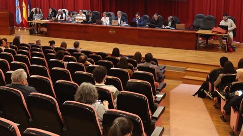 Reunión del claustro de la UDC, ayer en A Maestranza