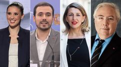 Irene Montero, Alberto Garz�n, Yolanda D�az y Manuel Castells