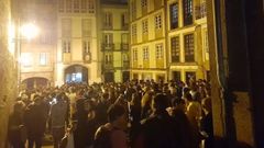 Los mayores problemas de la movida se registraron en la calle Curros Enr�quez, pero tambi�n hubo incidentes en el Cant�n de San Bieito