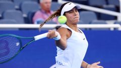 Jessica Bouzas, en el partido contra Aryna Sabalenka