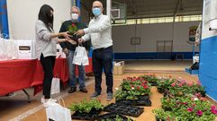 La entrega de plantas se llev� a cabo en el pabell�n viejo