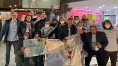 Miembros de la Pe�a Celtista de Mallorca, en la anterior visita del Celta a Son Moix, en diciembre del 2021.