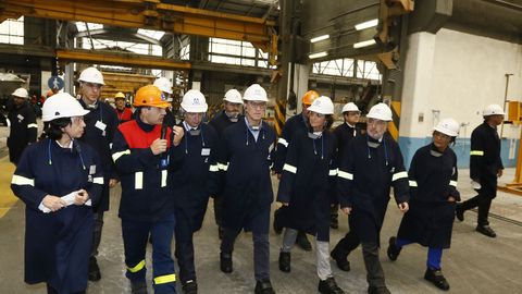 Reyes Maroto y Feijoo en Alcoa