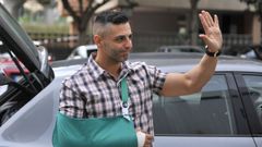 �ngel Manuel Hern�ndez, en imagen de archivo, durante su llegada al cuartel de Lonzas, en A Coru�a, tras haber sido herido en Barcelona, en octubre del 2019
