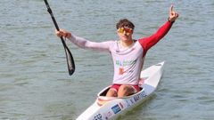 Nicolás Martínez tras proclamarse campeón del mundo en la ciudad húngara de Györ
