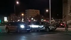 Un sem�foro fue derribado a causa de la colisi�n