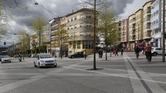 Tanto en la nueva plaza de Concheiros como en las avenidas de Lugo y Rodrguez de Viguri hay actualmente dos carriles por cada sentido