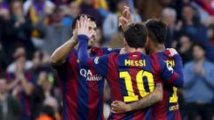 Messi, Neymar y Su�rez, ante el Getafe
