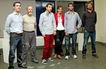 Miembros de Caleidoscopio recalaron en Noia.