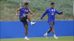 Somma, a la izquierda, se entrena junto a su compa�ero David Sim�n