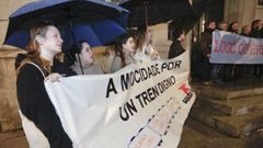 Elena Candia asiste a la manifestaci�n convocada por el BNG bajo el lema� Lugo Quere Tren