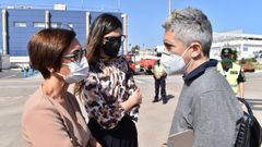 El ministro de Interior, Fernando Grande Marlaska, conversa con la directora de la Guardia Civil, Mar�a G�mez, en presencia de la delegada del Gobierno en Melilla, Sabrina Moh Abdelkader