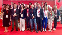 Parte de la delegaci�n del PSdeG en el congreso socialista de Valencia.