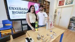 Aldara y Borja quisieron acercar sus conociemientos a los alumnos de cuarto de la ESO