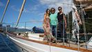 Laura Bouzas e Ignacio Bastos junto a Mitch Robles, Nuno en Romera,
