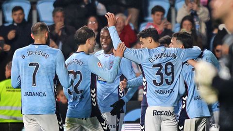 Los c&eacute;lticos, celebrando unos de los goles del triunfo sobre el Mallorca que les coloc&oacute; en la sexta plaza.