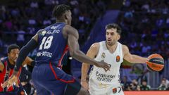 Lance del encuentro de Euroliga de esta temporada entre el Real Madrid y el Baskonia