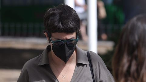 Teresa Ar�valo, en los juzgados de Plaza de Castilla, en Madrid