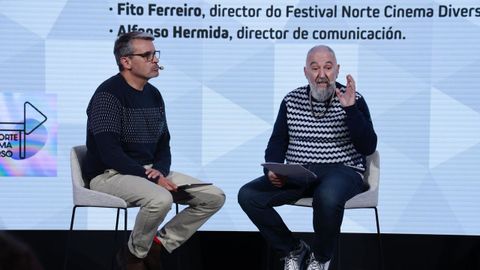 Alfonso Hermida y Fito Ferreiro en el�Foro da Industria Galega do Audiovisual