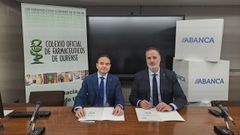 Santiago Leyes y Rubén Saavedra firmaron el convenio