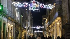 Iluminacin navidea de 2023 en Celanova.