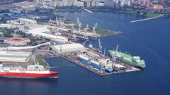 Vista del �rea de Reparaciones de Navantia.