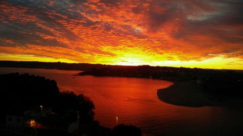 AS� AMANECI� HOY A CORU�A, VISTA DESDE EL CHUAC