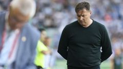 Cristbal Parralo, entrenador del Racing de Ferrol, en un encuentro disputado en A Malata esta temporada.