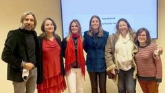 Parte del equipo investigador que ha desarrollado el tratamiento para aliviar los s�ntomas de la piel de mariposa. De izquierda a derecha: Ra�l de Lucas, M� Jos� Escamez, Mar�a Illera, Roc�o Maseda, Mar�a Carmen Arriba y Luc�a Mart�nez-Santamar�a.