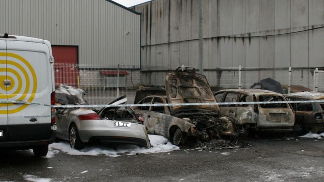 Detenido un vecino de Gij�n por el incendio de cinco veh�culos en Siero