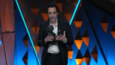 Crist�bal Fern�ndez recoge el Goya a Mejor Montaje por Sirat en la 40� edici�n de los Premios Goya.