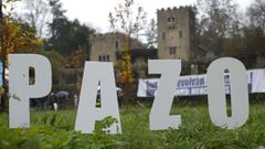 Acto reivindicativo ante el pazo de Meir�s el pasado 10 de diciembre, d�a en el que el inmueble pas� a manos del Estado