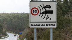 Se�al instalada en el inicio del tramo controlado, en el punto kilom�trico 80,86