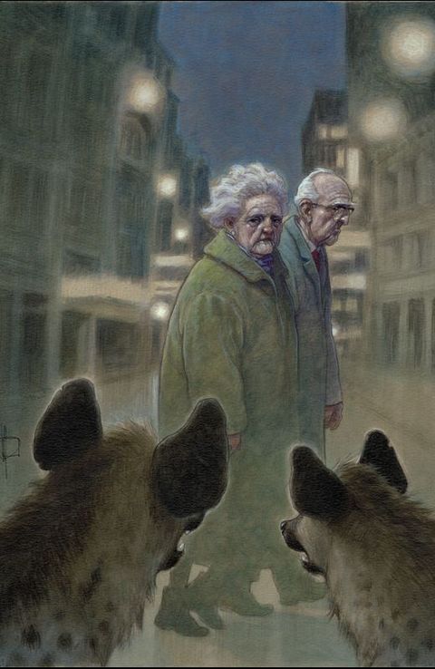 Ilustración para la cubierta de «Presas fáciles». El Patito Feo (gallego). Norma Editorial (castellano). B/N. 96 páginas. 19,50 euros