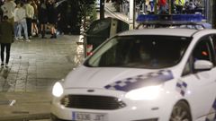 En una imagen de archivo, una patrulla de la Polic�a Local de Santiago en un operativo de control de la movida nocturna